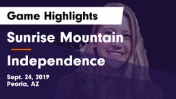 Sunrise Mountain  vs Independence Game Highlights - Sept. 24, 2019