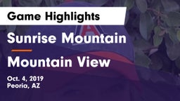 Sunrise Mountain  vs Mountain View  Game Highlights - Oct. 4, 2019