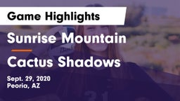 Sunrise Mountain  vs Cactus Shadows Game Highlights - Sept. 29, 2020