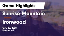 Sunrise Mountain  vs Ironwood  Game Highlights - Oct. 22, 2020