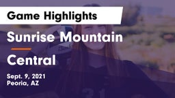 Sunrise Mountain  vs Central  Game Highlights - Sept. 9, 2021