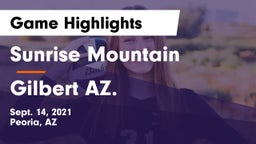 Sunrise Mountain  vs Gilbert  AZ. Game Highlights - Sept. 14, 2021