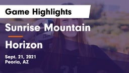 Sunrise Mountain  vs Horizon  Game Highlights - Sept. 21, 2021