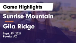Sunrise Mountain  vs Gila Ridge Game Highlights - Sept. 23, 2021