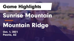 Sunrise Mountain  vs Mountain Ridge Game Highlights - Oct. 1, 2021