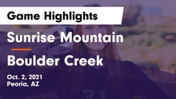 Sunrise Mountain  vs Boulder Creek  Game Highlights - Oct. 2, 2021