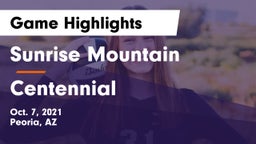 Sunrise Mountain  vs Centennial  Game Highlights - Oct. 7, 2021