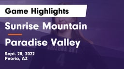 Sunrise Mountain  vs Paradise Valley Game Highlights - Sept. 28, 2022