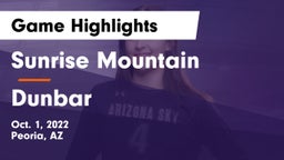 Sunrise Mountain  vs Dunbar  Game Highlights - Oct. 1, 2022