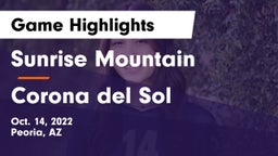 Sunrise Mountain  vs Corona del Sol  Game Highlights - Oct. 14, 2022