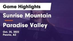 Sunrise Mountain  vs Paradise Valley Game Highlights - Oct. 25, 2022