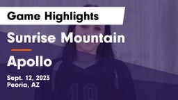 Sunrise Mountain  vs Apollo  Game Highlights - Sept. 12, 2023