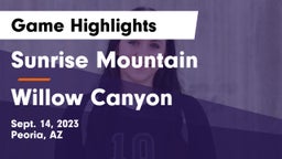Sunrise Mountain  vs Willow Canyon  Game Highlights - Sept. 14, 2023