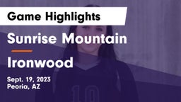 Sunrise Mountain  vs Ironwood  Game Highlights - Sept. 19, 2023