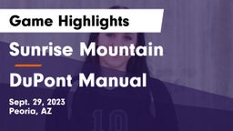 Sunrise Mountain  vs DuPont Manual  Game Highlights - Sept. 29, 2023