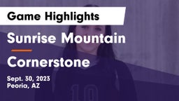 Sunrise Mountain  vs Cornerstone Game Highlights - Sept. 30, 2023