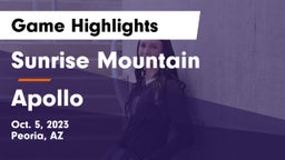 Sunrise Mountain  vs Apollo  Game Highlights - Oct. 5, 2023