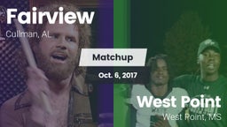 Matchup: Fairview vs. West Point  2017