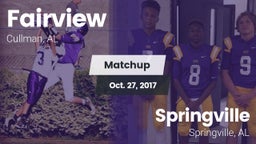 Matchup: Fairview vs. Springville  2017