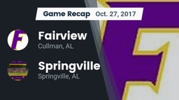 Recap: Fairview  vs. Springville  2017