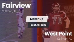 Matchup: Fairview vs. West Point  2020