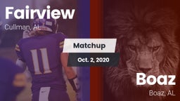 Matchup: Fairview vs. Boaz  2020