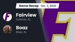 Recap: Fairview  vs. Boaz  2020