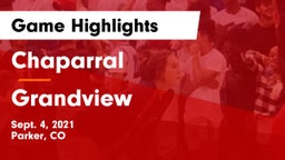 Chaparral  vs Grandview  Game Highlights - Sept. 4, 2021