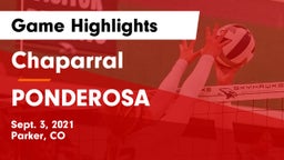 Chaparral  vs PONDEROSA  Game Highlights - Sept. 3, 2021