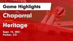 Chaparral  vs Heritage  Game Highlights - Sept. 14, 2021