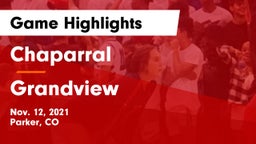 Chaparral  vs Grandview  Game Highlights - Nov. 12, 2021