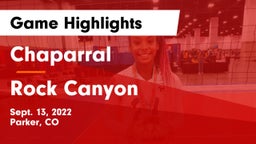 Chaparral  vs Rock Canyon  Game Highlights - Sept. 13, 2022
