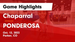 Chaparral  vs PONDEROSA  Game Highlights - Oct. 12, 2022