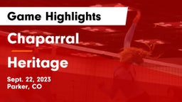 Chaparral  vs Heritage  Game Highlights - Sept. 22, 2023