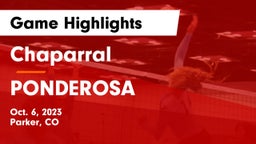 Chaparral  vs PONDEROSA  Game Highlights - Oct. 6, 2023