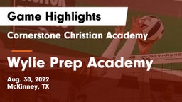 Cornerstone Christian Academy  vs Wylie Prep Academy  Game Highlights - Aug. 30, 2022
