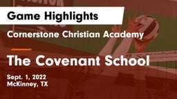 Cornerstone Christian Academy  vs The Covenant School Game Highlights - Sept. 1, 2022
