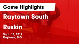 Raytown South  vs Ruskin  Game Highlights - Sept. 16, 2019