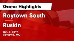 Raytown South  vs Ruskin  Game Highlights - Oct. 9, 2019