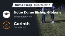 Recap: Notre Dame Bishop Gibbons  vs. Corinth  2017