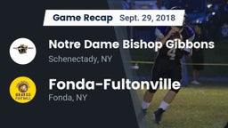 Recap: Notre Dame Bishop Gibbons  vs. Fonda-Fultonville  2018