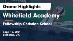 Whitefield Academy vs Fellowship Christian School Game Highlights - Sept. 18, 2021