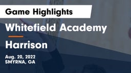Whitefield Academy vs Harrison  Game Highlights - Aug. 20, 2022
