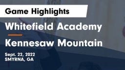 Whitefield Academy vs Kennesaw Mountain  Game Highlights - Sept. 22, 2022