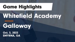 Whitefield Academy vs Galloway Game Highlights - Oct. 3, 2023