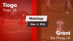 Matchup: Tioga vs. Grant  2016