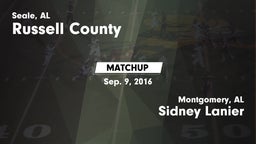 Matchup: Russell County vs. Sidney Lanier  2016