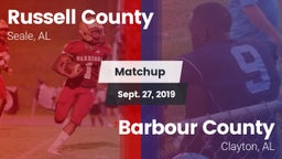 Matchup: Russell County vs. Barbour County  2019