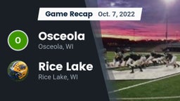 Recap: Osceola  vs. Rice Lake  2022