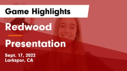 Redwood  vs Presentation Game Highlights - Sept. 17, 2022